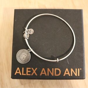 Alex and Ani Initial Charm Bangle Bracelet